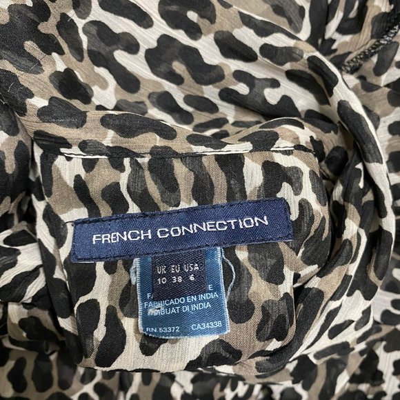 French Connection S/6 Light Weight Top with Tie at Neckline - Picture 6 of 10